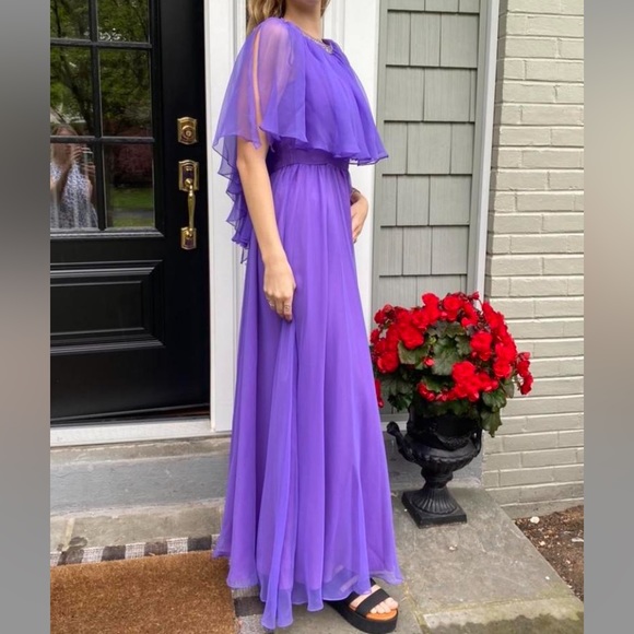 Vintage Handmade Purple Long Dress No flaws - Picture 3 of 4